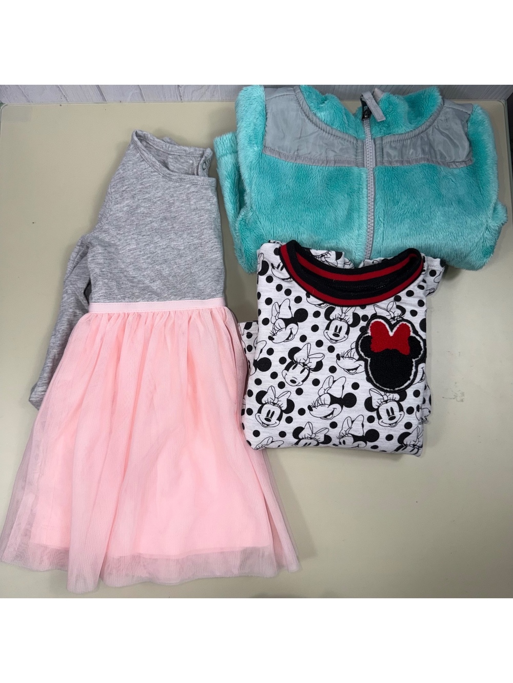 Girls 2T Clothing Lot Disney Minnie Dress Fleece Jacket